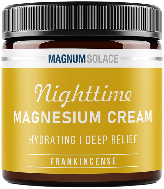 Nighttime Magnesium Lotion for Legs, Buttocks, Arms, and Chest - Topical Magnesium Chloride Cream - USA Made and Kid-Safe
