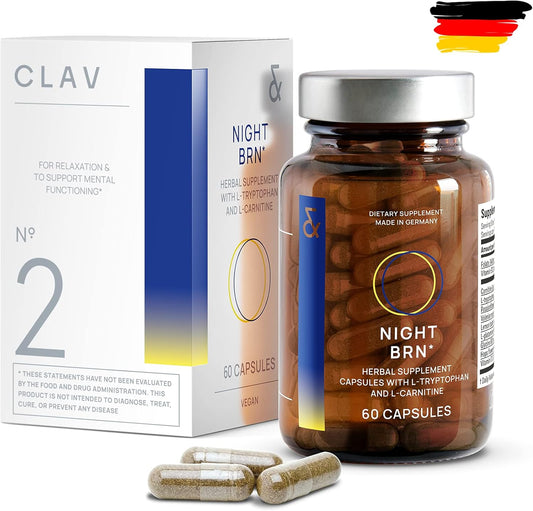 Nighttime Sleep Aid Supplement with L-Tryptophan, Valerian, and Passionflower - 60 Vegan Capsules for Men and Women
