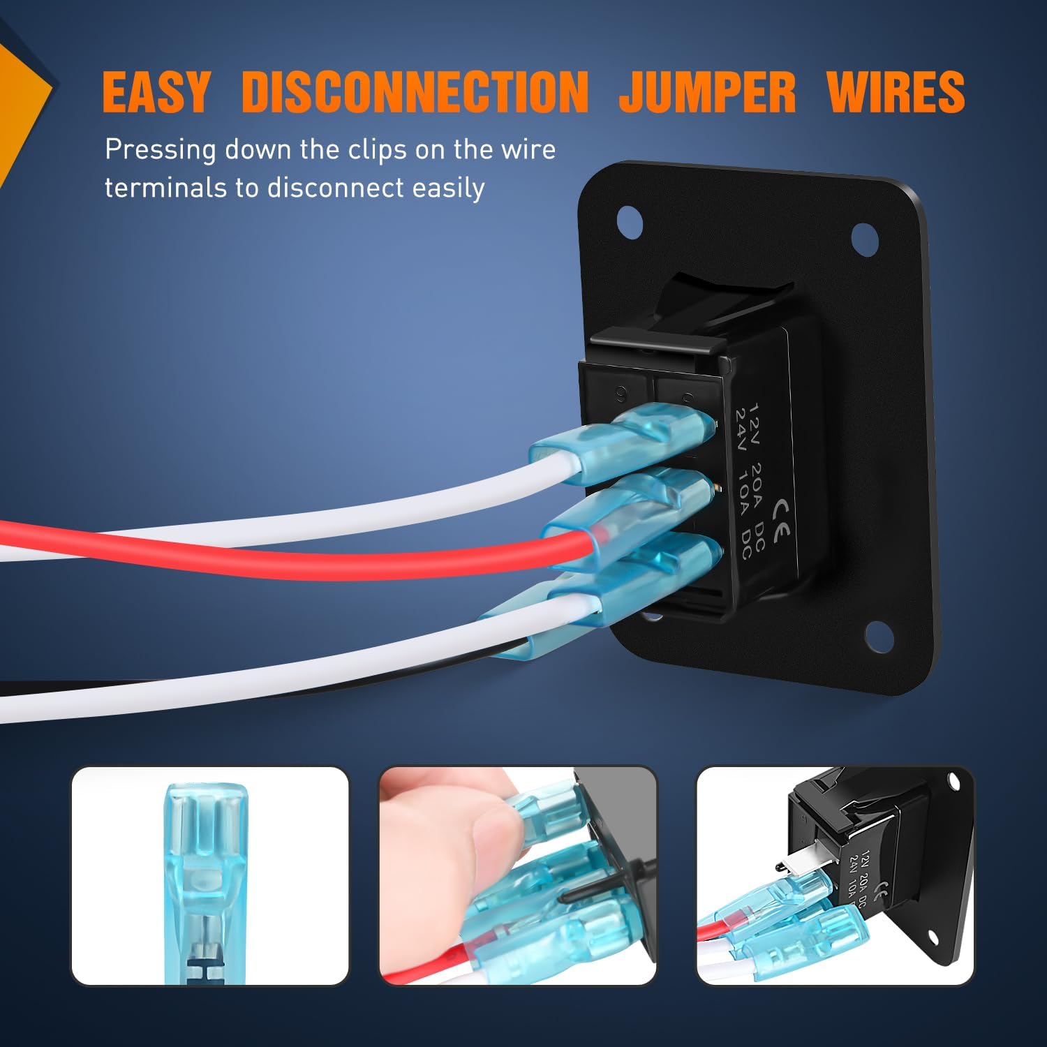 Nilight Auto Rocker Switch Panel with LED for Marine Boat Yacht Caravan - 4 Pin On/Off SPDT Switches, 20A/12V 10A/24V - Ideal for Fishing Boat, Vessel, RV, Camper