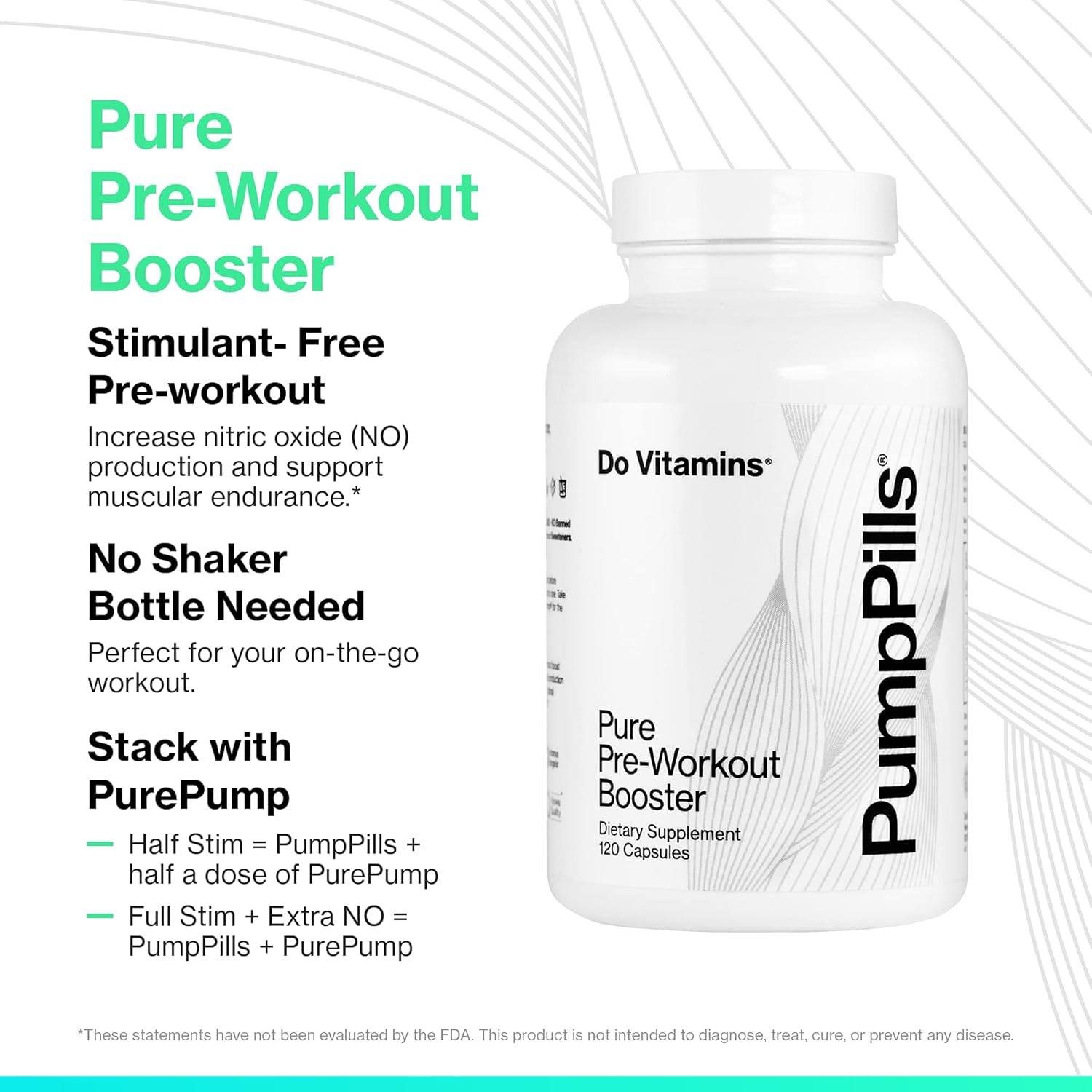 Nitric Oxide Booster Capsules with L Citrulline & L Arginine - Pre Workout Supplement for Men & Women - Stimulant Free Pump Pills - Vegan Keto Paleo Friendly (120 ct)