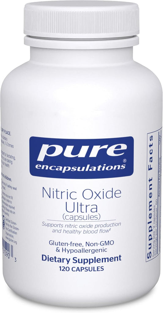 Nitric Oxide Ultra Capsules - Supports Healthy Blood Flow & Vascular Health - with L-Citrulline & CranLoad - 120 Capsules
