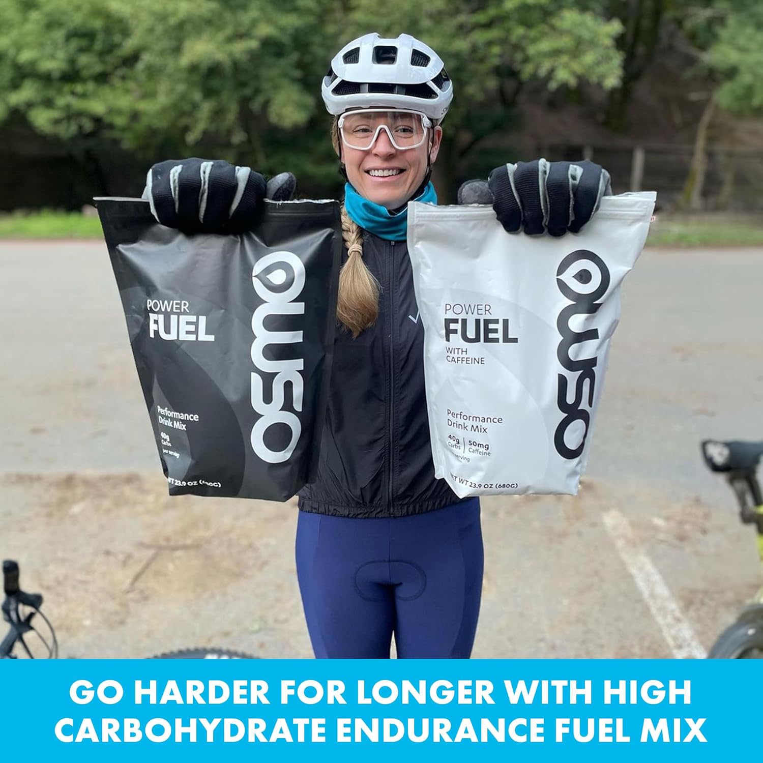 Non-Caffeine Carbohydrate Powder for Rapid Fueling - Osmo Power Fuel with Cluster Dextrin, Sodium, and Fructose - 16 Servings