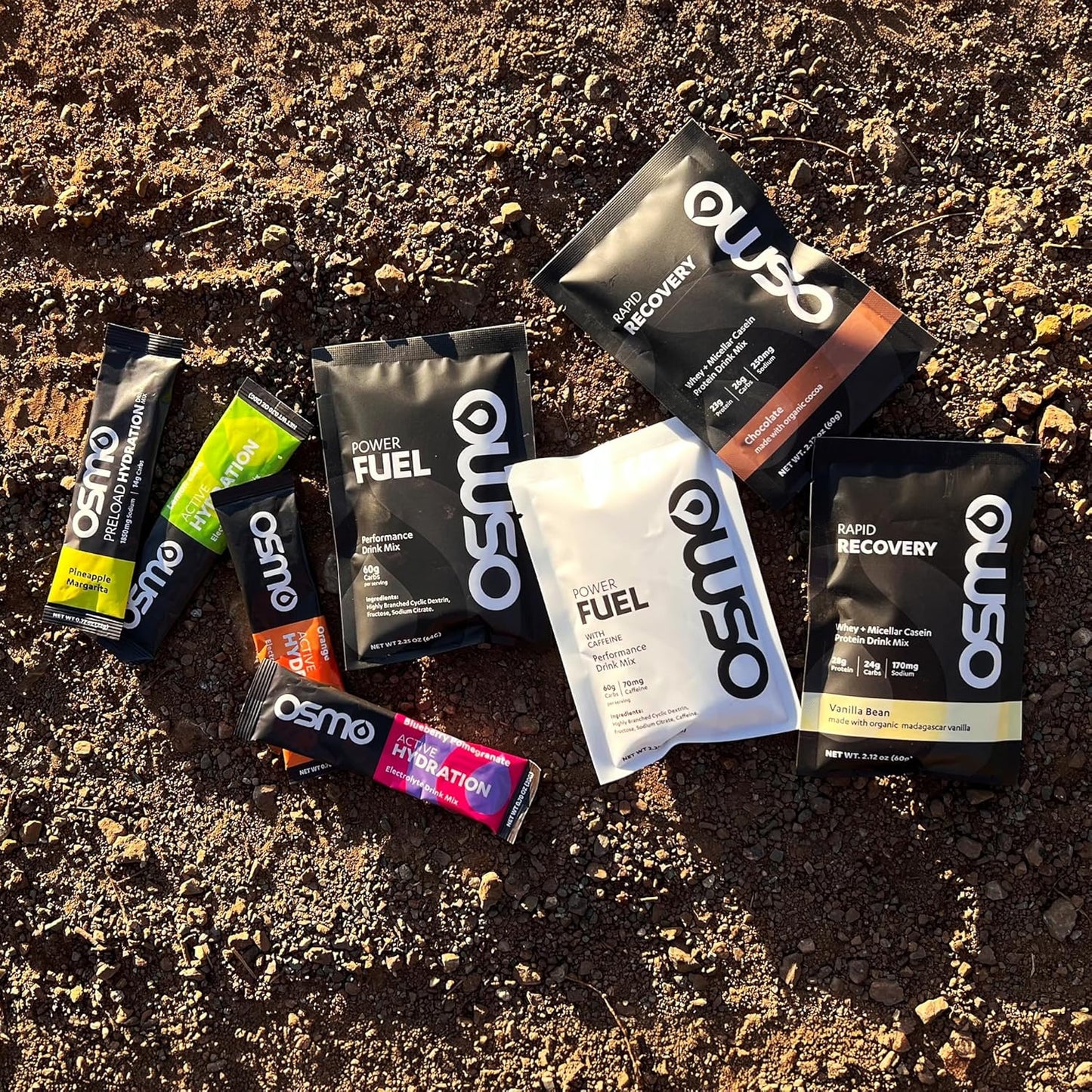 Non-Caffeine Carbohydrate Powder for Rapid Fueling - Osmo Power Fuel with Cluster Dextrin, Sodium, and Fructose - 16 Servings