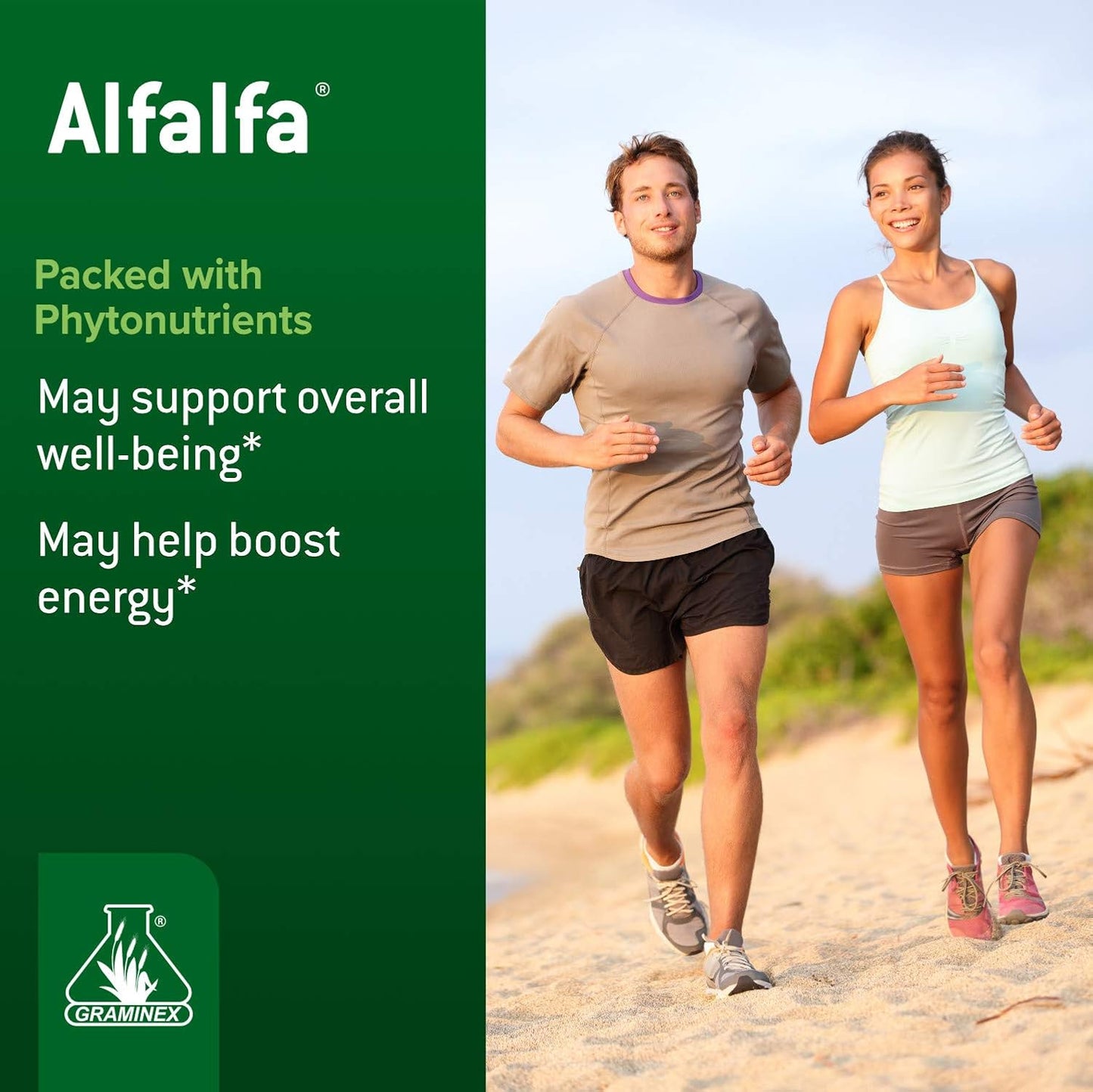 Non-GMO Alfalfa Tablets with Vitamins, Minerals, and Amino Acids - 240 Tablets