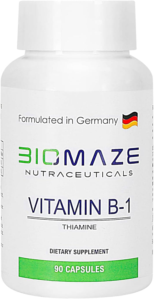 Non-GMO and Gluten Free Thiamin Supplement - 90 Capsules for Optimal Health