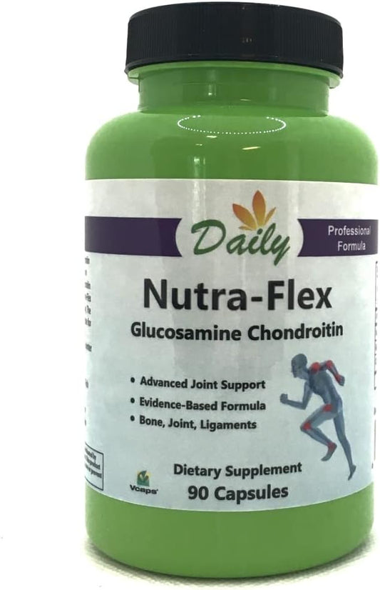 Non-GMO Corn Glucosamine Chondroitin with Vitamin C - 90 Vegetarian Capsules for Daily Joint Support