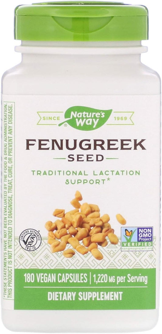 Non-GMO Fenugreek Seed Capsules, 1,220mg, TRU-ID Certified, 360 Count, Vegetarian Formula - Pack of 2