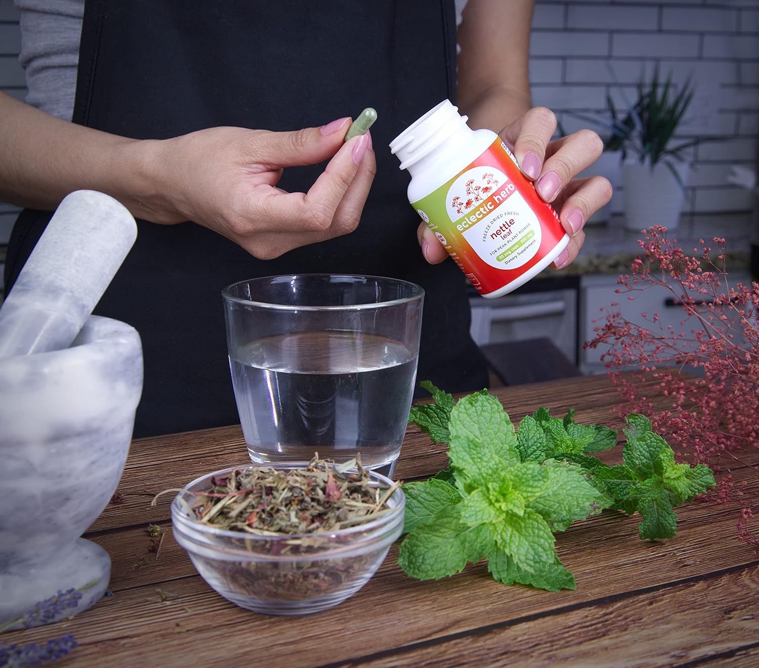 Non-GMO Freeze-Dried Nettle Leaf Capsules for Sinus & Respiratory Wellness | Eclectic Institute 90 ct (300 mg) Vegan Friendly