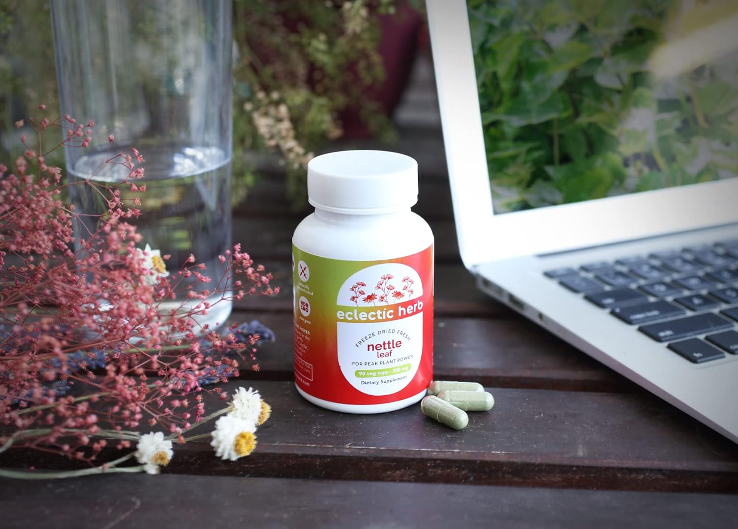 Non-GMO Freeze-Dried Nettle Leaf Capsules for Sinus & Respiratory Wellness | Eclectic Institute 90 ct (300 mg) Vegan Friendly