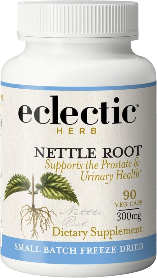 Non-GMO Freeze-Dried Nettle Root Capsules for Prostate and Urinary Tract Support - 90 Count