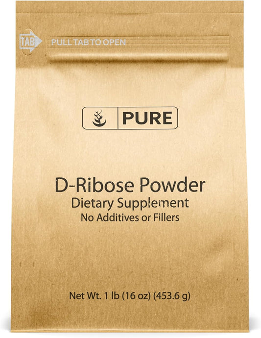 Non-GMO Gluten-Free D-Ribose (1lb) Supplement with Pure Original Ingredients - Unflavored