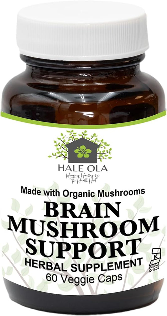 Non-GMO & Kosher Certified Brain Mushroom Supplement for Mental Clarity & Cognitive Health - Potent Blend for Energy, Focus, Memory