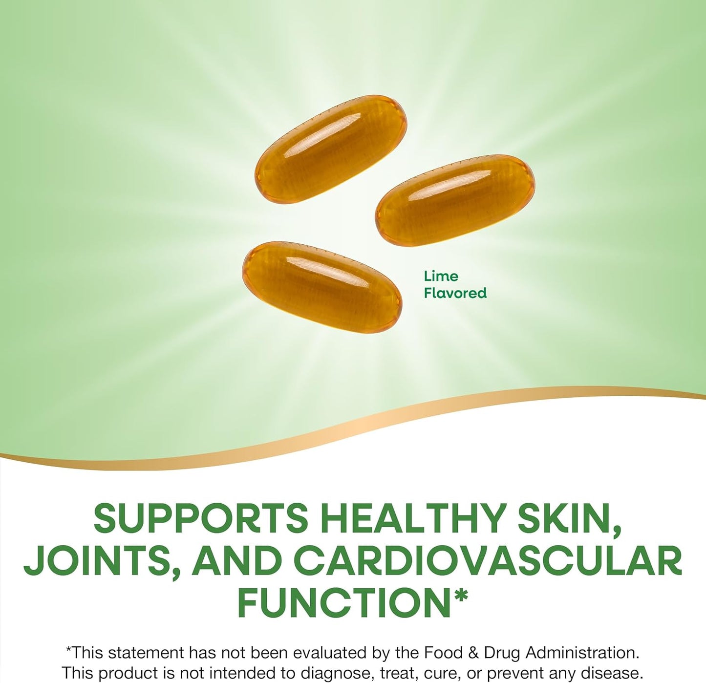 Non-GMO Nature's Way Mega 3/6/9 Omega Blend with Fish, Flax, Borage Oils - Lime Flavor, 180 Count