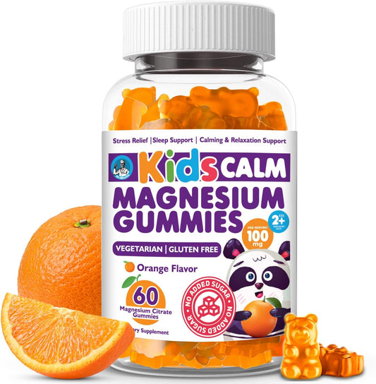 Non-GMO Orange Flavored Sugar-Free Magnesium Gummies for Kids and Adults - Dr. Moritz - 60 Count - BoostGo Australia