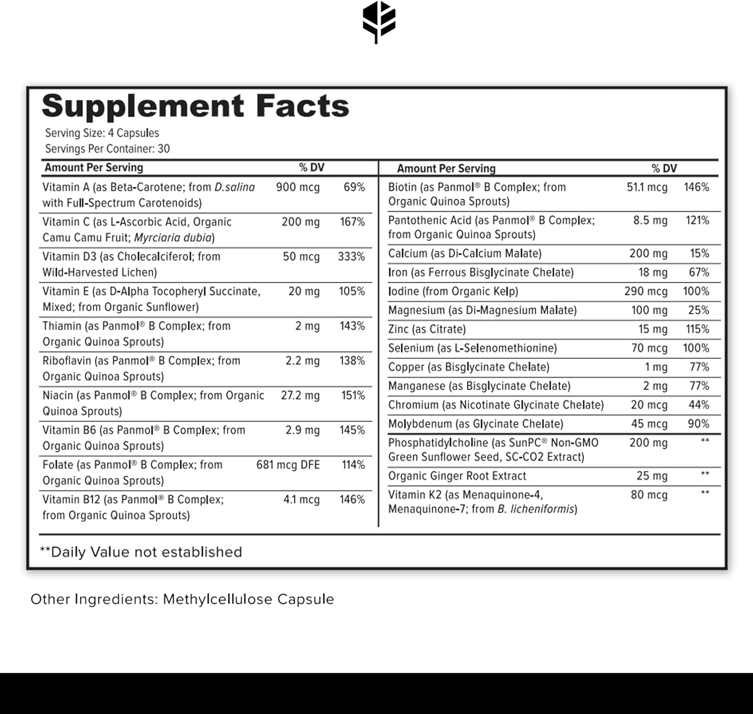 Non-GMO Prenatal and Postnatal Multivitamin for Women with Vitamins A, B, C, D, E, Iodine, Ginger - Mother & Baby Support - Gluten-Free (120ct)