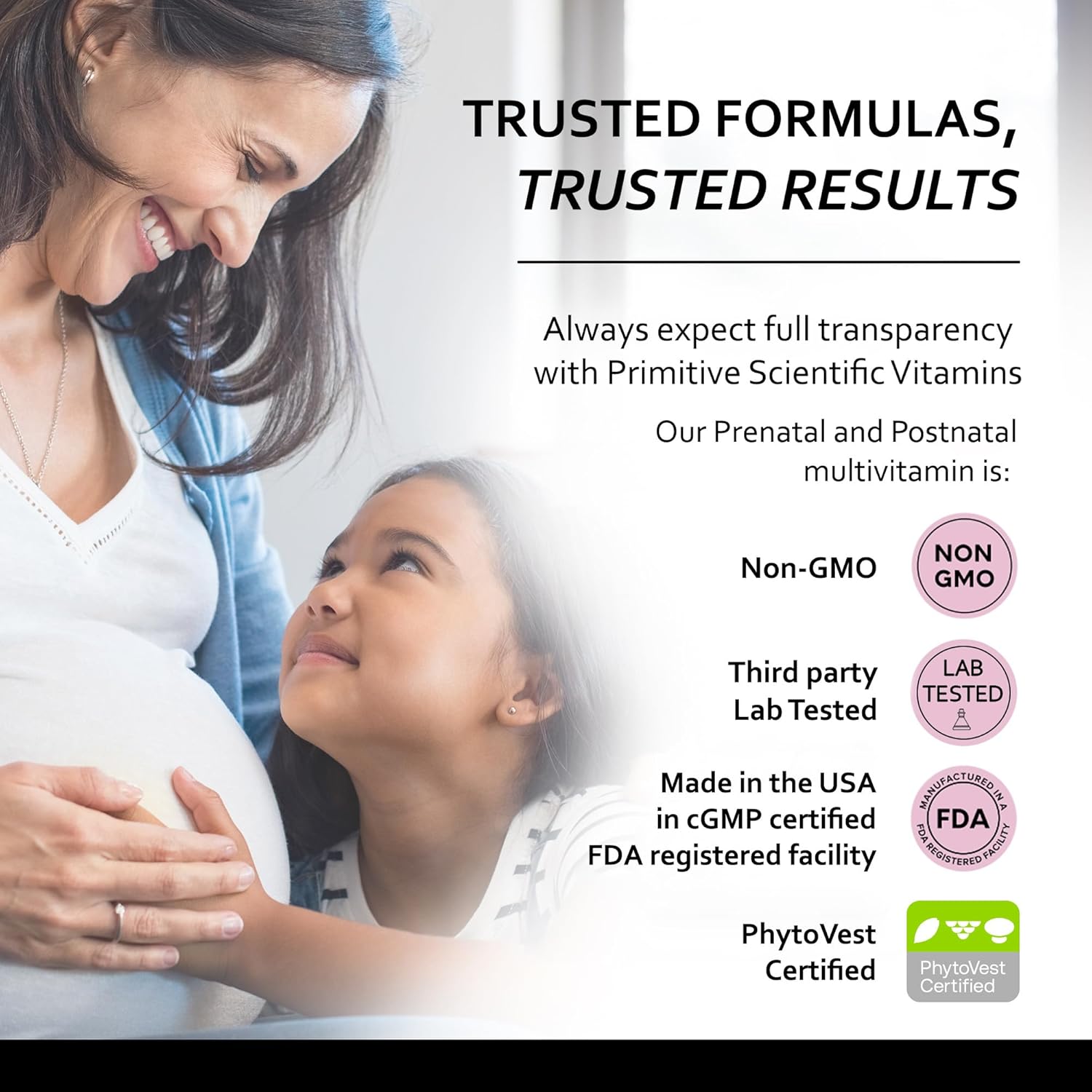 Non-GMO Prenatal and Postnatal Multivitamin for Women with Vitamins A, B, C, D, E, Iodine, Ginger - Mother & Baby Support - Gluten-Free (120ct)