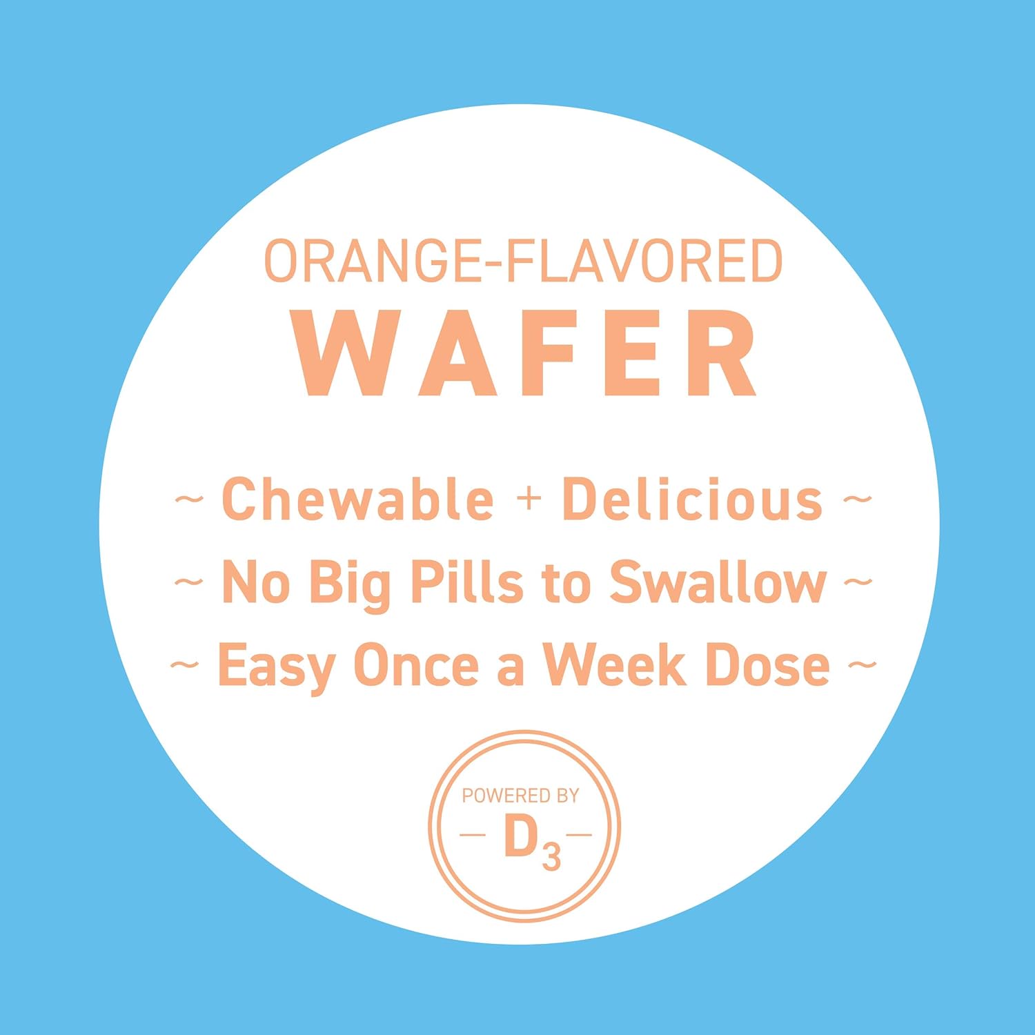 Non-GMO Replesta NX 14,000 IU Vitamin D3 Chewable Wafers, Orange Flavor, 16 Tablets - 2 Pack for Vitamin D Deficiency
