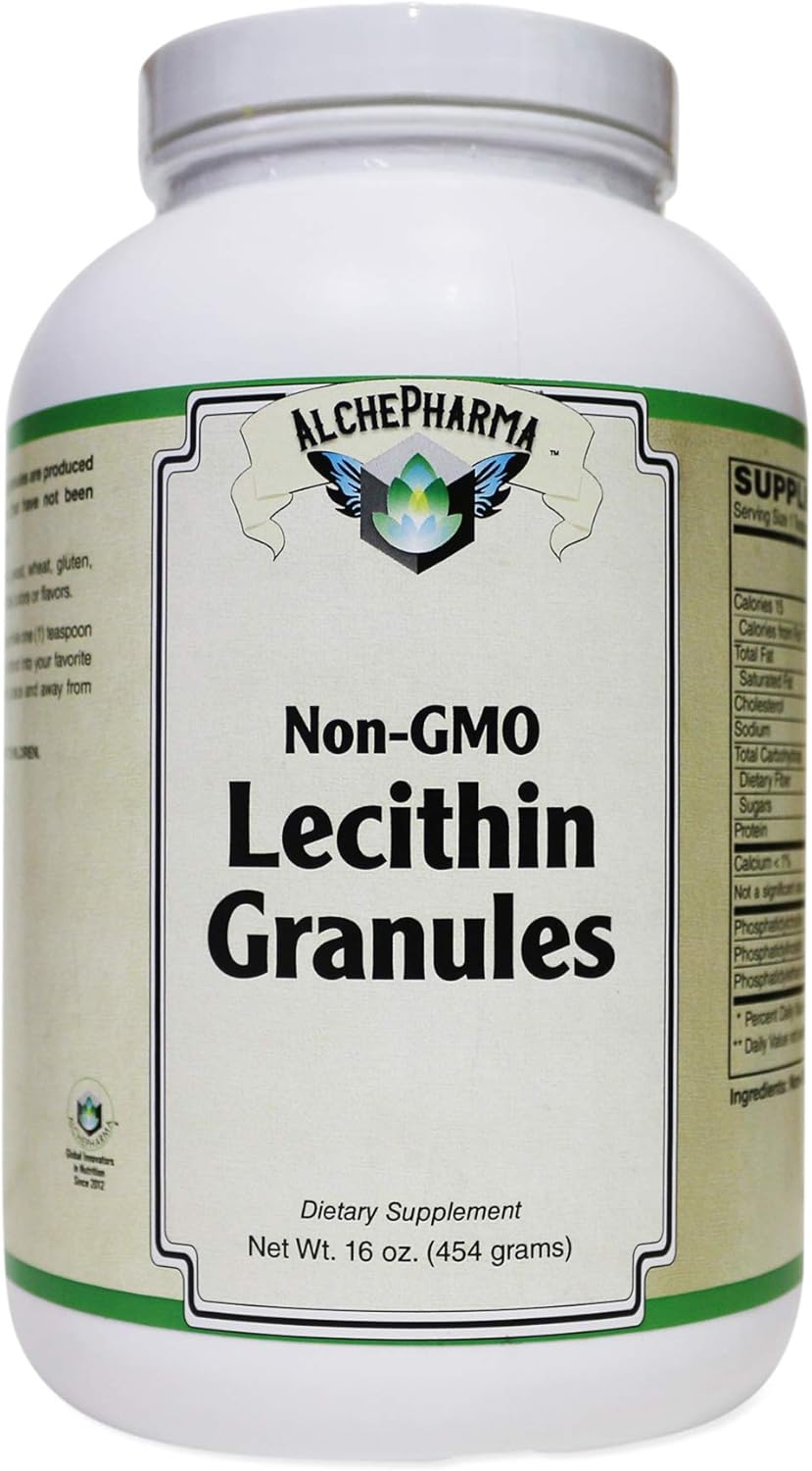 Non-GMO Soy Lecithin Granules - 16 oz by AlchePharma