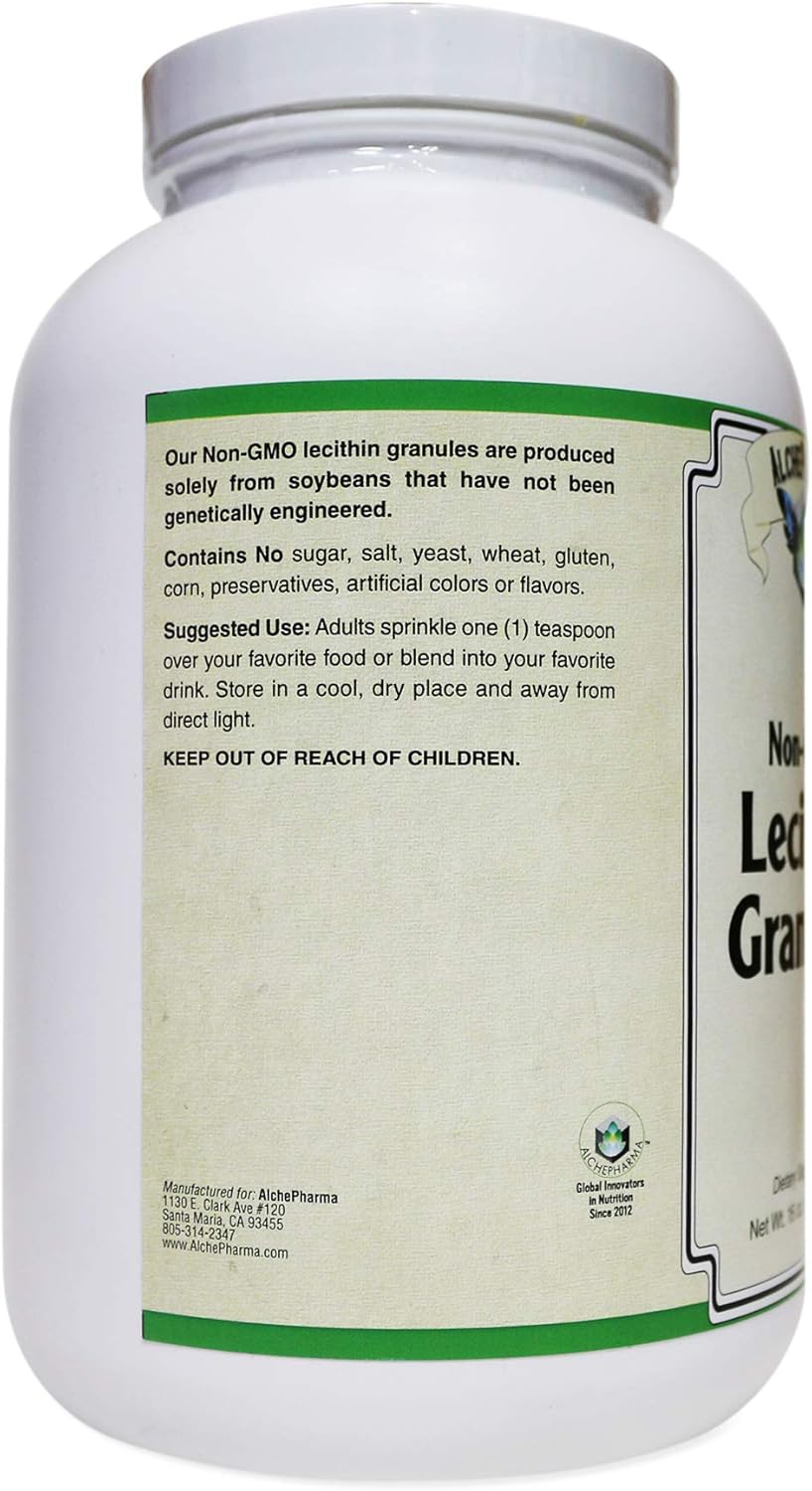 Non-GMO Soy Lecithin Granules - 16 oz by AlchePharma