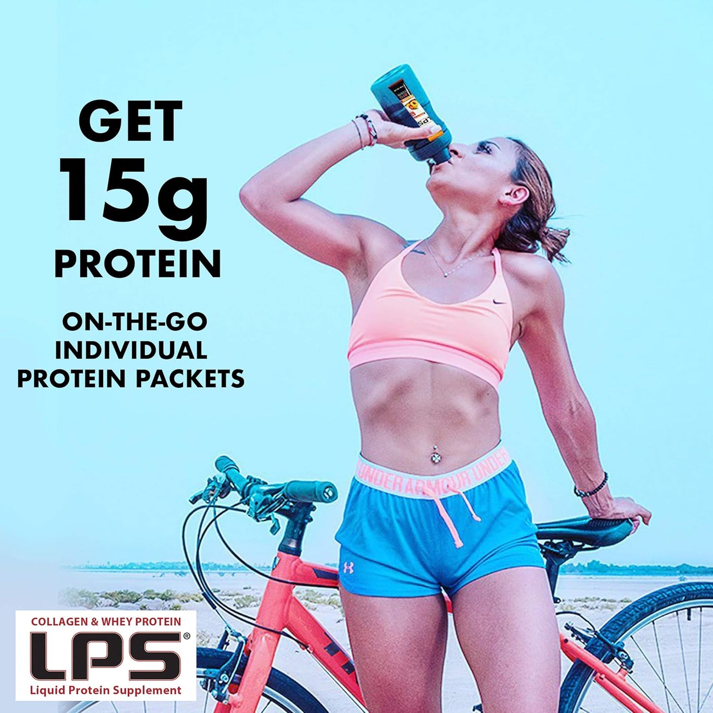 Non-GMO Watermelon LPS Liquid Collagen & Whey Protein Supplement - Sugar-Free, Healthy Skin & Hair for Men & Women - 100 Packets