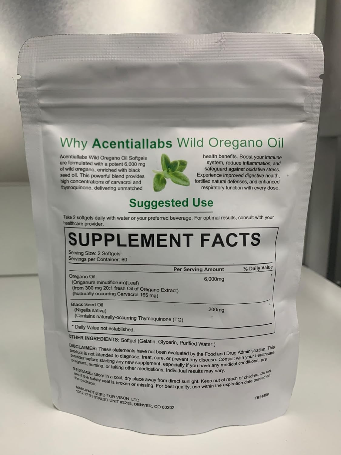 Non-GMO Wild Oregano Oil Capsules - 240 Softgels (2 Bags), Gluten-Free - BoostGo Australia