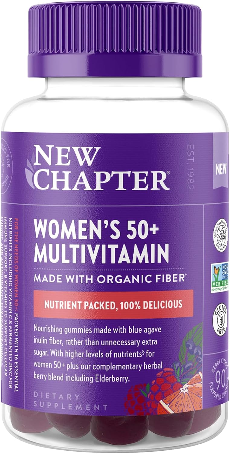 Non-GMO Women's 50+ Multivitamin Gummies with Vitamin C, B Vitamins, and Zinc - Berry Citrus Flavored - 90 Count