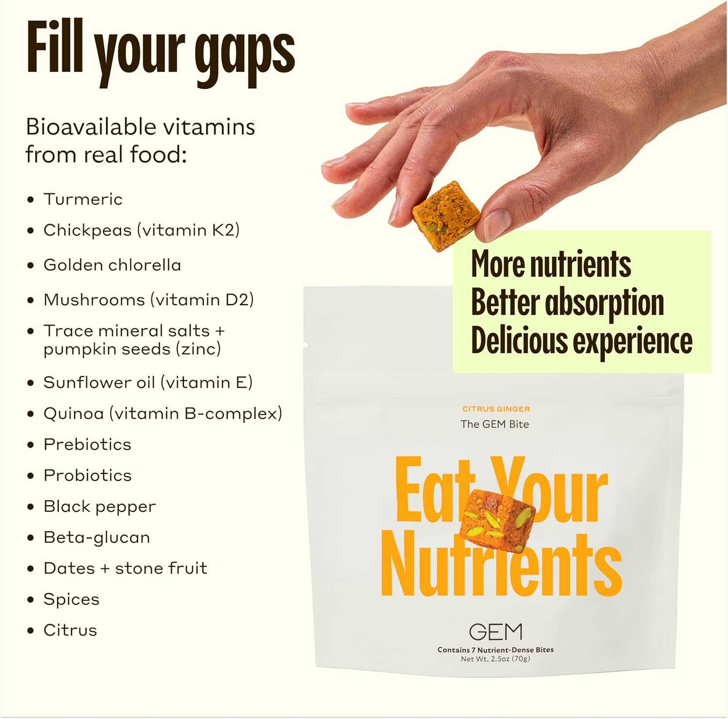 Non-Habit Forming Energy Aid Bites for Metabolism, Energy, & Endurance - GEM Bite + Chill-Out Calm Bite