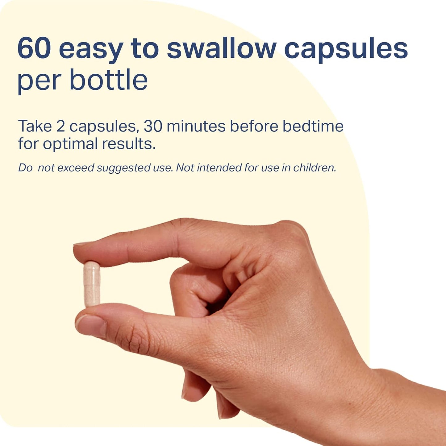 Non-Habit Forming Magnesium Sleep Aid with L-Theanine, 60 Capsules - Rest Support Supplement for Better Sleep - Sleep is the Foundation