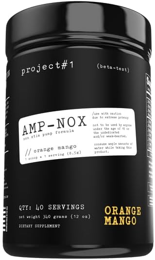 Non-Stimulant Pre-Workout Powder for Enhanced Focus and Pump | Protein Drink with Amino Acids | Orange Mango Flavor | 40 Servings