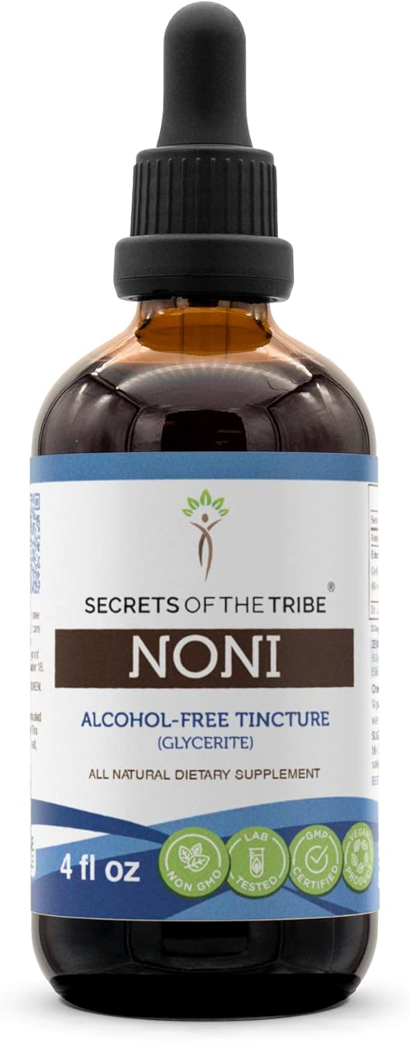 Noni Alcohol-Free Liquid Extract - Secrets of the Tribe, Dried Fruit (Morinda citrifolia) - 4 FL OZ