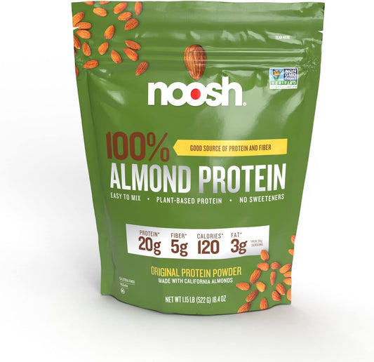 NOOSH Almond Protein Powder 35g - Plant Based, Vegan, Non-GMO, Gluten Free, Kosher, Peanut/Soy/Dairy Free