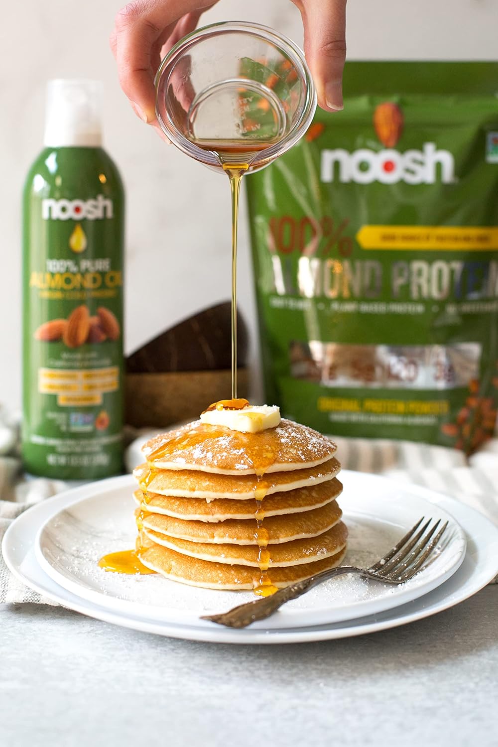 NOOSH Almond Protein Powder 35g - Plant Based, Vegan, Non-GMO, Gluten Free, Kosher, Peanut/Soy/Dairy Free