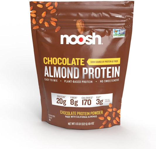NOOSH Chocolate Almond Protein Powder - Vegan, Non-GMO, Gluten-Free - 35g