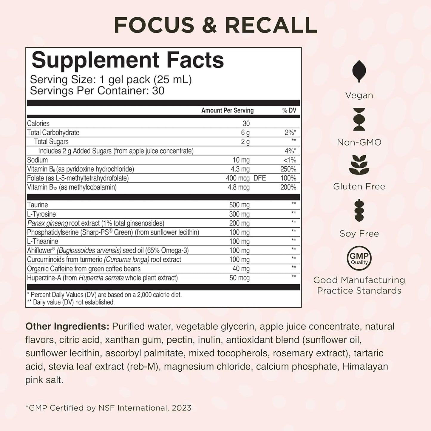 Nootropic & Anti-Aging Bundle: Improve Focus & Recall + Telomere Length with Maximum Absorption Liquid Supplements - 60 Gel Packs