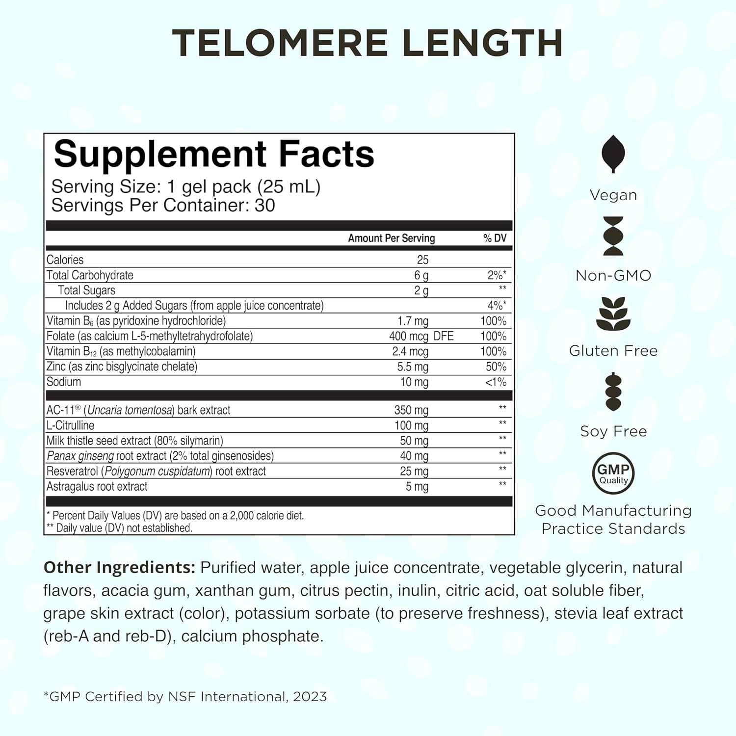 Nootropic & Anti-Aging Bundle: Improve Focus & Recall + Telomere Length with Maximum Absorption Liquid Supplements - 60 Gel Packs