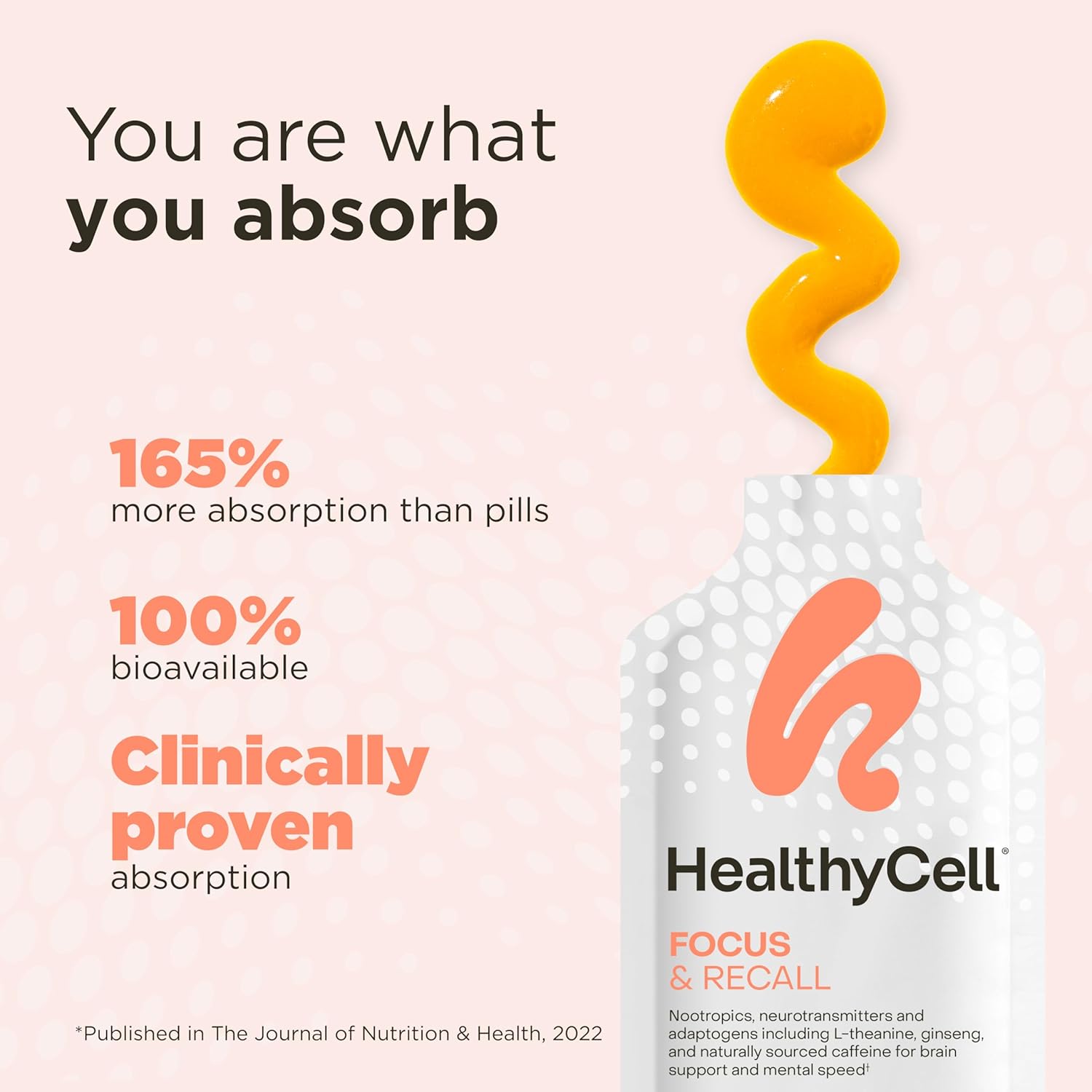 Nootropic Brain Health Bundle: Healthycell Focus + Recall with AC-11 for Anti Aging & Memory Boost