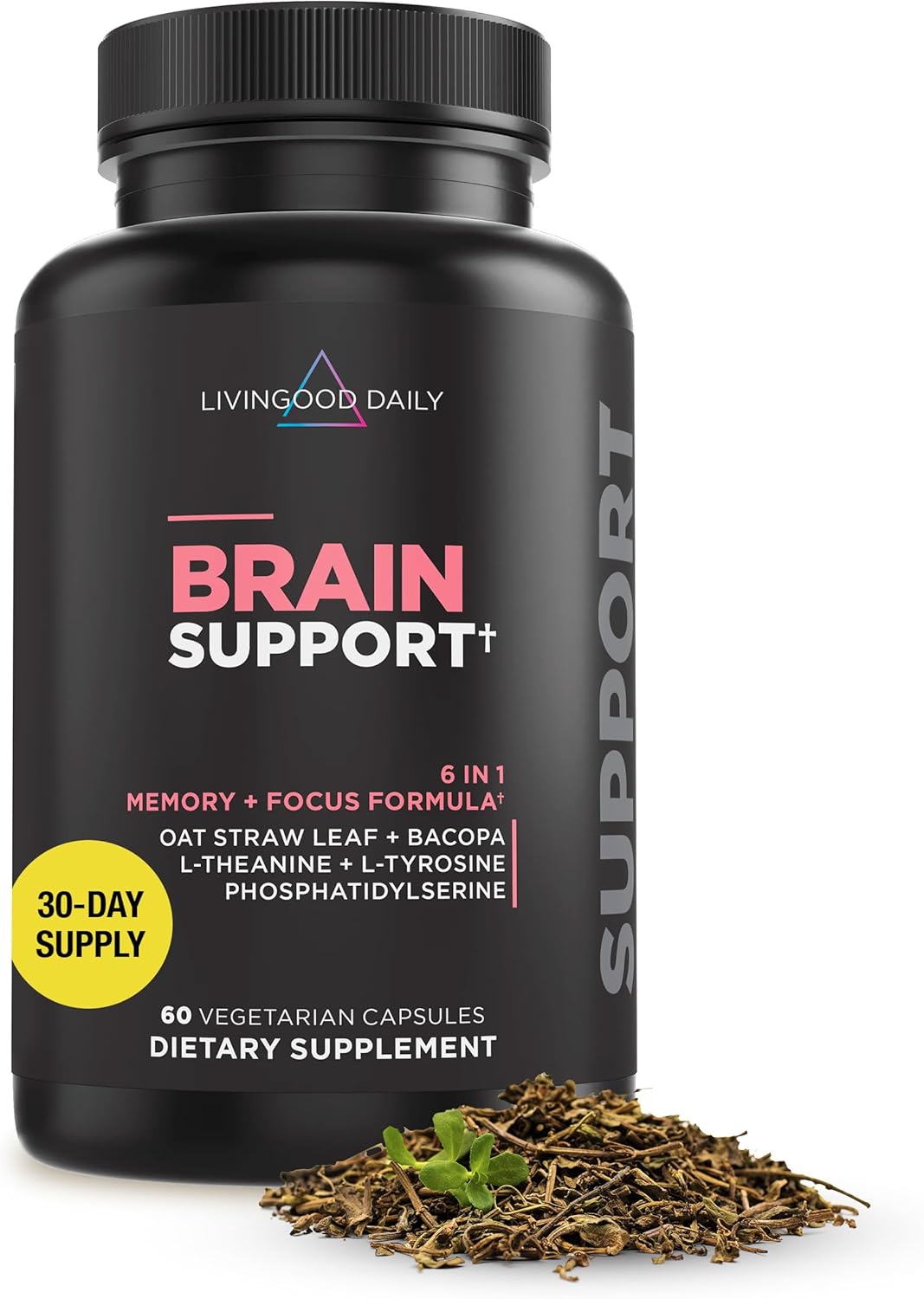 Nootropic Brain Supplements for Memory & Focus - 60 Capsules - Cognitive Health Support for Women & Men - Non-GMO & Vegan