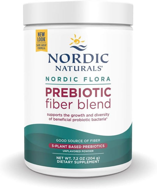 Nordic Naturals Nordic Flora Prebiotic Powder - 204g - Unflavored - 30 Servings - Gut Health Support