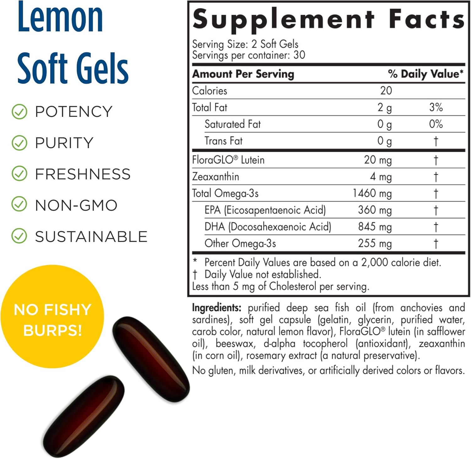 Nordic Naturals ProDHA Eye Soft Gels - Fish Oil with EPA & DHA, Lutein & Zeaxanthin for Neurological & Eye Health, 60 ct.