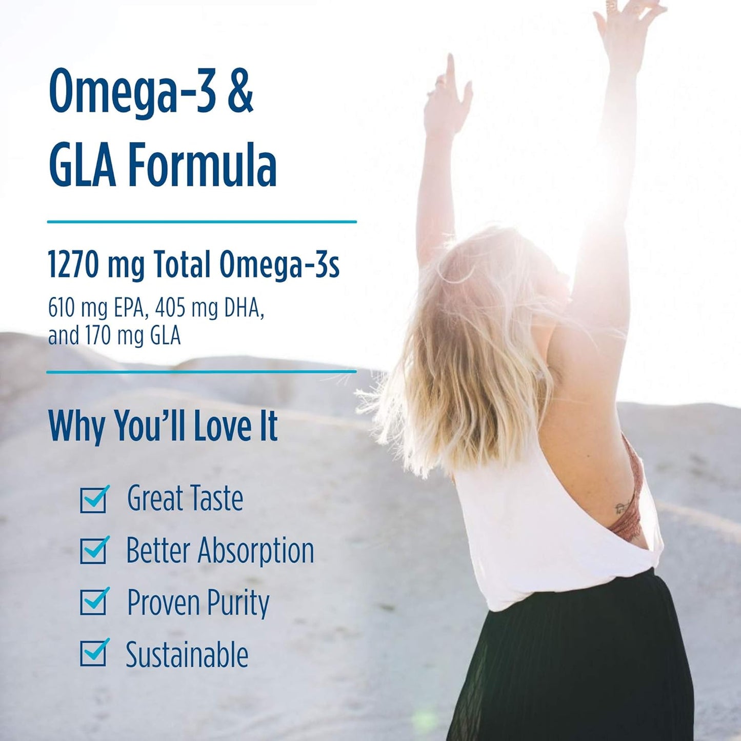 Nordic Naturals ProEFA 3-6-9 Lemon Flavor Liquid Supplement - 8 oz Bottle - 1270 mg Omega-3 EPA & DHA with GLA - Skin, Brain, & Mood Support - Non-GMO - 48 Servings