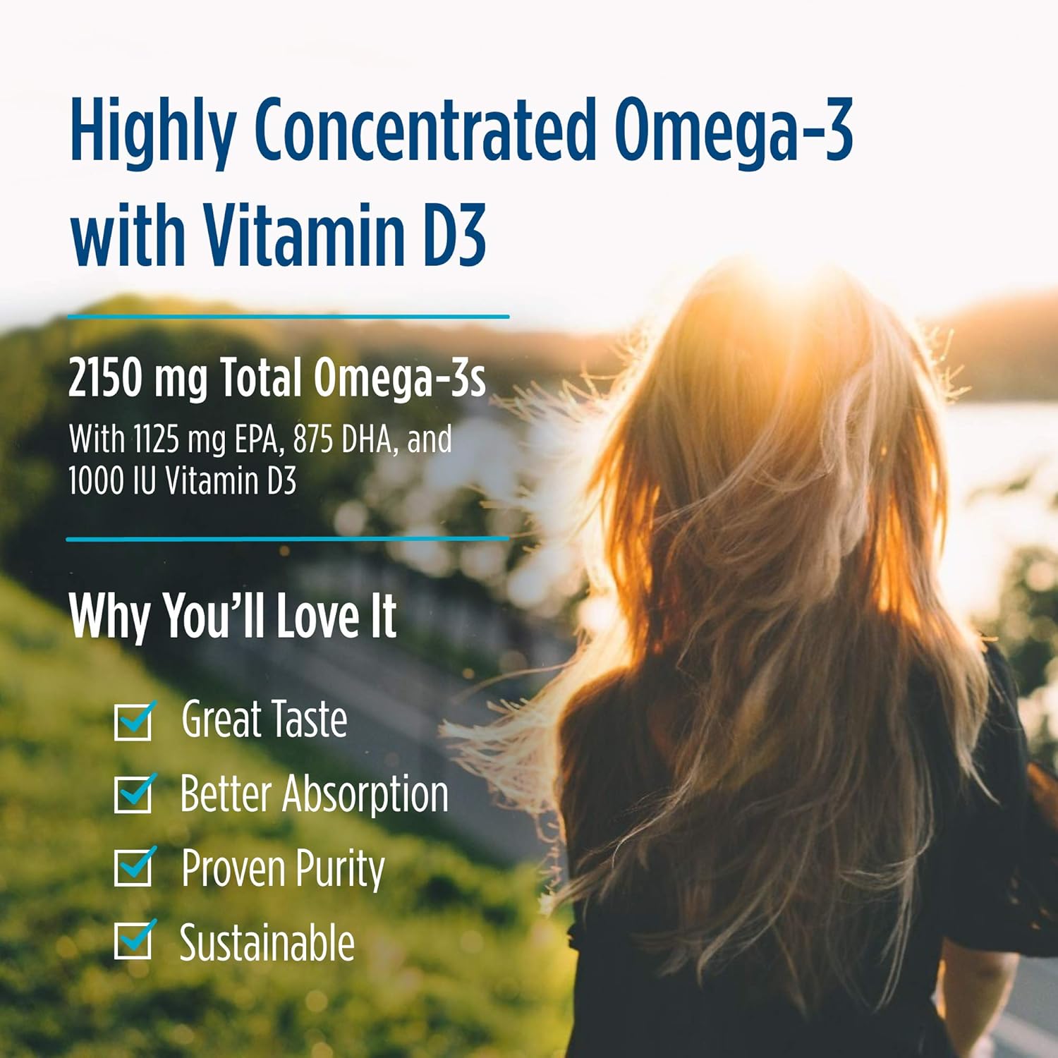 Nordic Naturals ProOmega 2000-D Fish Oil Soft Gels with EPA, DHA, and Vitamin D3 for Heart, Brain, and Eye Health - Lemon Flavor - 60 Count