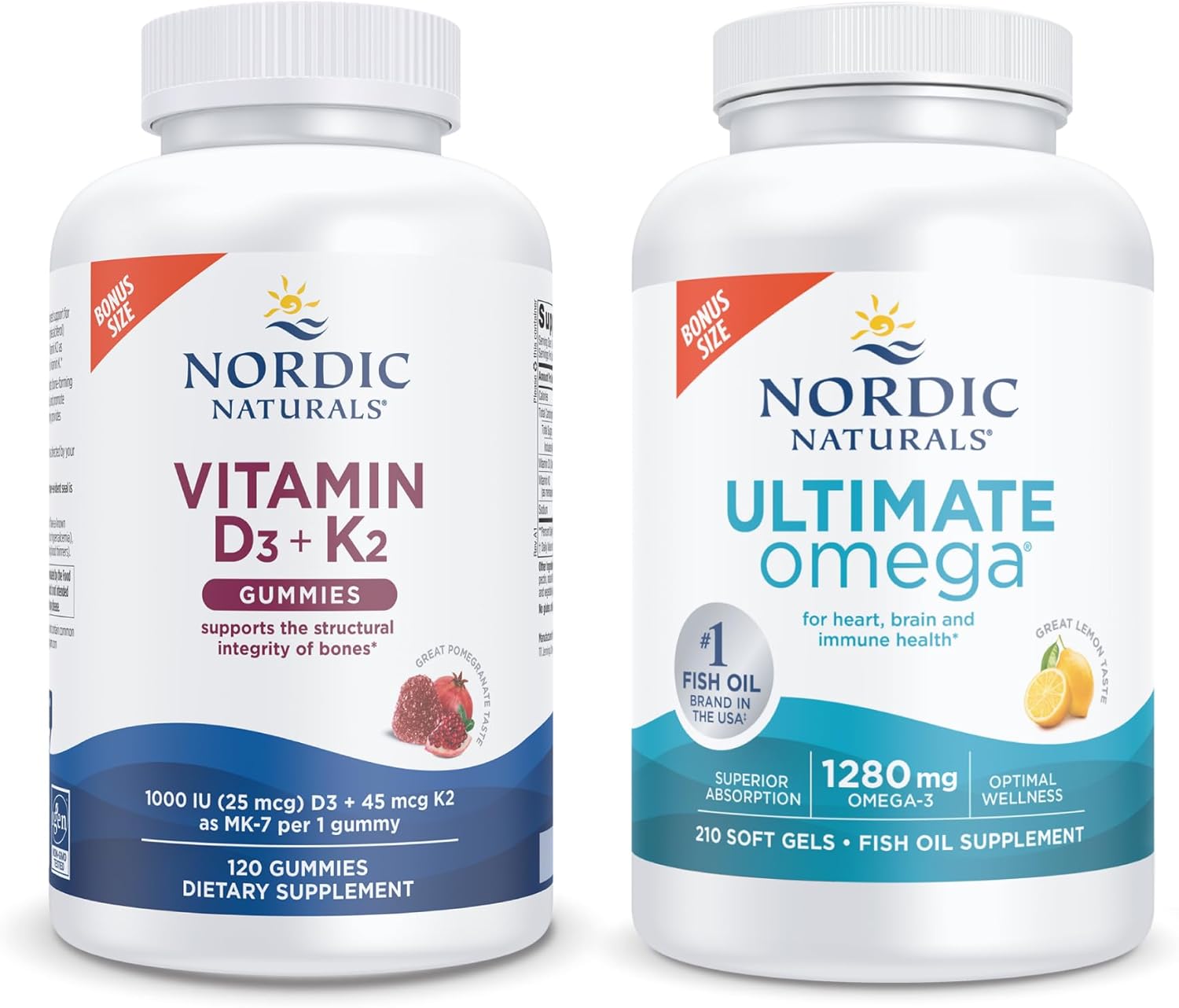 Nordic Naturals Starter Pack: Vitamin D3+K2 Gummies & Ultimate Omega Supplement