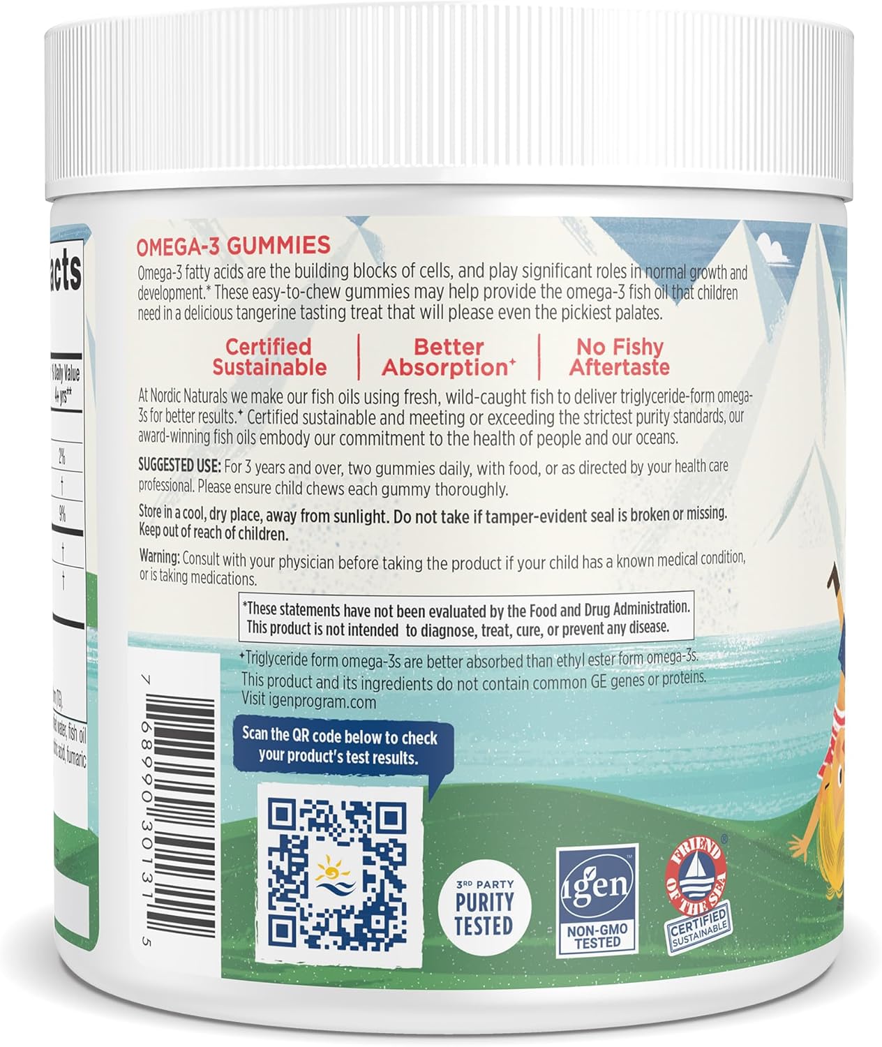 Nordic Naturals Tangerine Omega-3 Gummies - 120 Gummies, 82mg Omega-3s, Non-GMO, 60 Servings - BoostGo Australia
