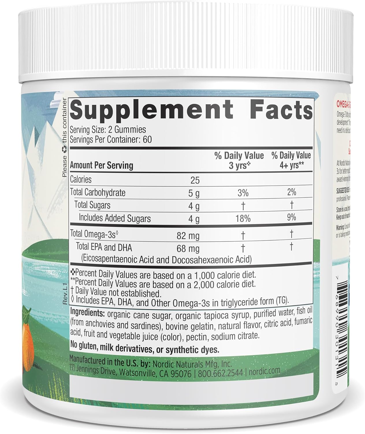 Nordic Naturals Tangerine Omega-3 Gummies - 120 Gummies, 82mg Omega-3s, Non-GMO, 60 Servings - BoostGo Australia
