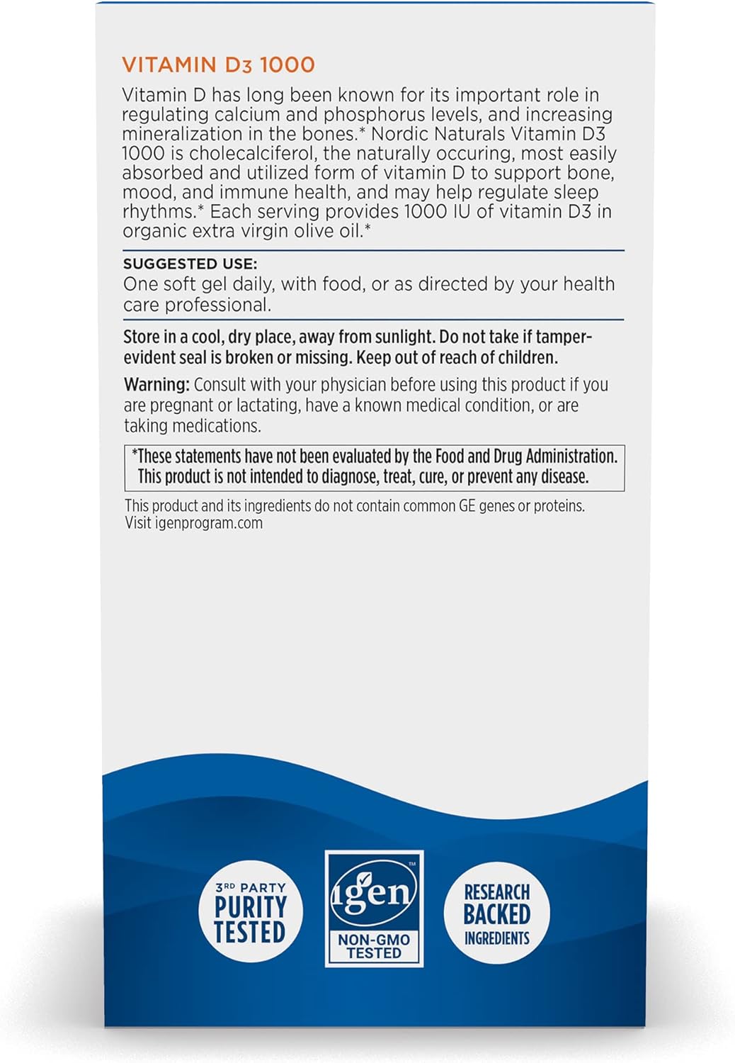 Nordic Naturals Vitamin D3 1000 IU Mini Soft Gels - Orange Flavor - Supports Bone Health, Mood, Immune System - Non-GMO - 120 Servings