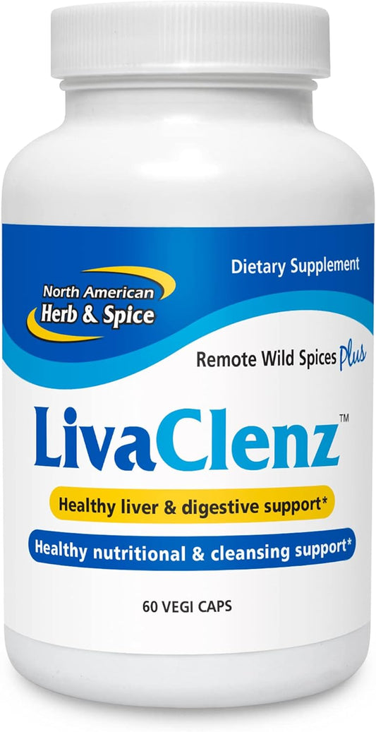 NORTH AMERICAN HERB & SPICE LivaClenz Capsules - Concentrated Herbs for Liver & Digestive Health - Non-GMO, 30 Servings