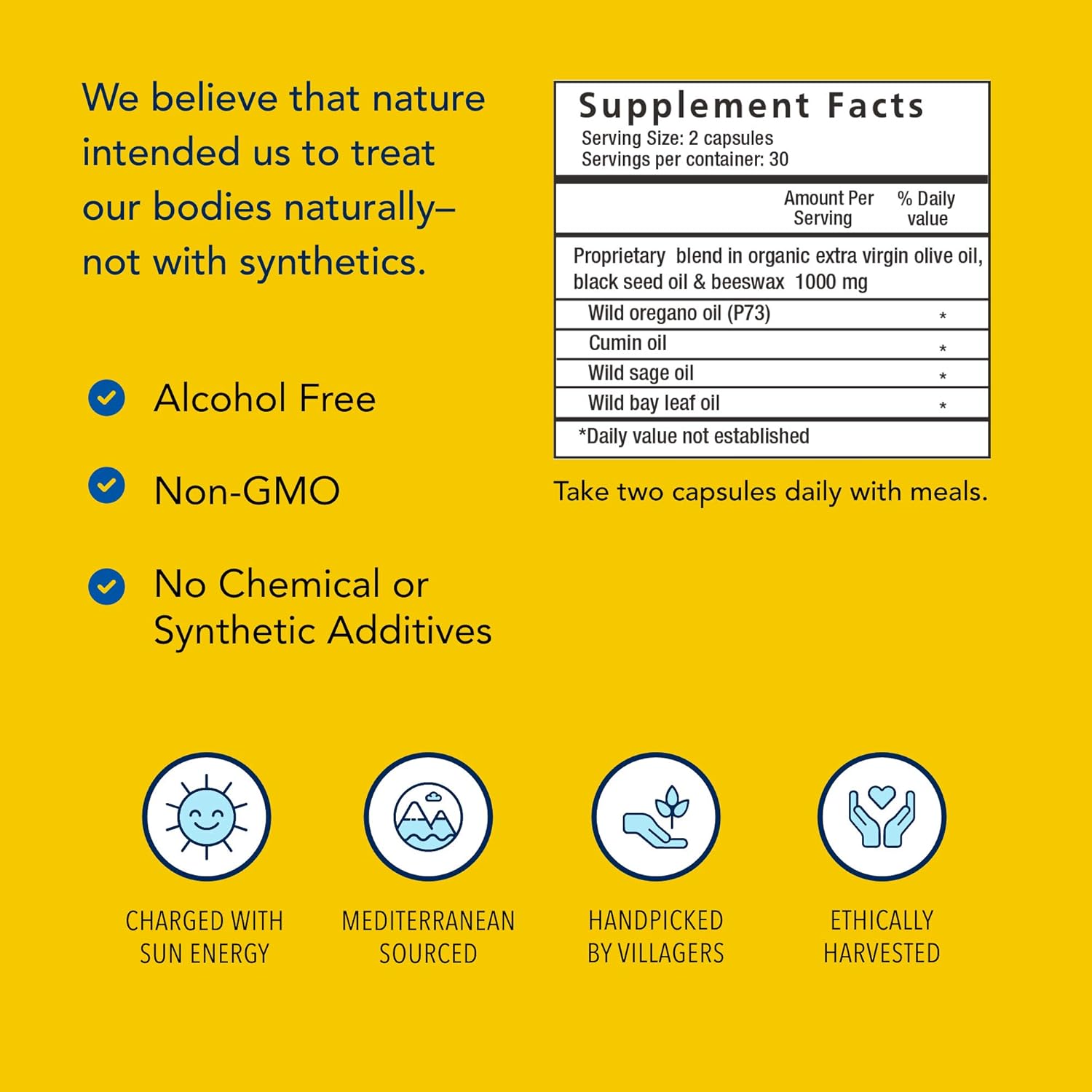 NORTH AMERICAN HERB & SPICE OregaBiotic Capsules - Immune & Digestive Support with Black Seed, Cumin, Oregano, & Sage Oils - Non-GMO - 30 Servings