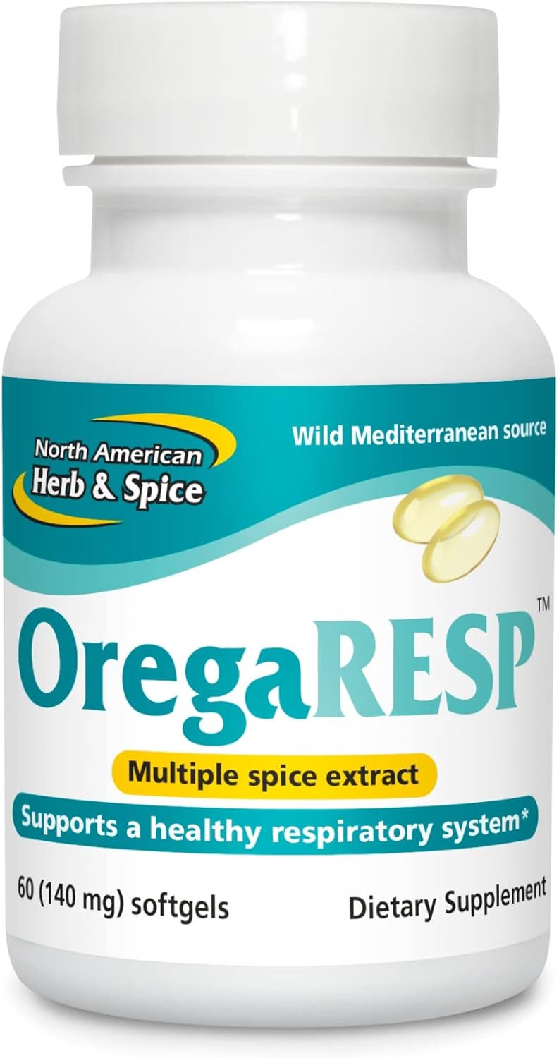 NORTH AMERICAN HERB & SPICE OregaResp P73-60 Softgels for Immune & Respiratory Health, Oreganol P73 Oregano Oil - Non-GMO - 30 Servings
