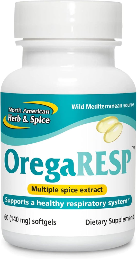 NORTH AMERICAN HERB & SPICE OregaResp P73-60 Softgels for Immune & Respiratory Health, Oreganol P73 Oregano Oil - Non-GMO - 30 Servings
