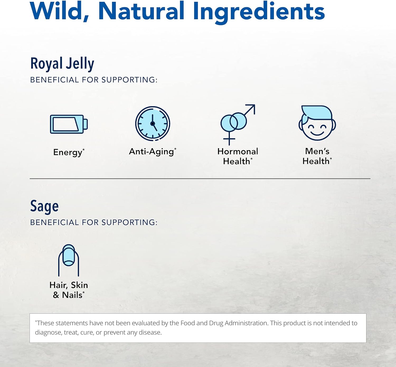 NORTH AMERICAN HERB & SPICE Royal Power Capsules - Royal Jelly Concentrate with Rosemary & Sage - Natural Energy Boost - Non-GMO - 60 Servings